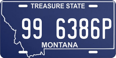 MT license plate 996386P