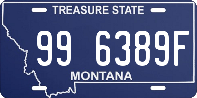 MT license plate 996389F