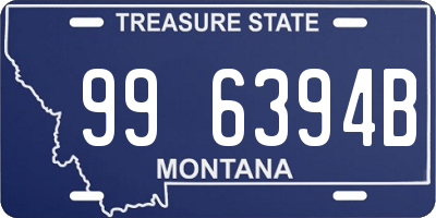 MT license plate 996394B