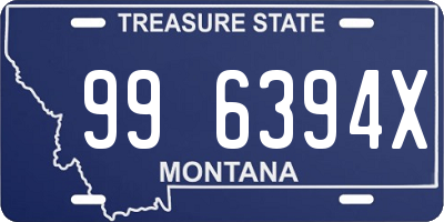 MT license plate 996394X