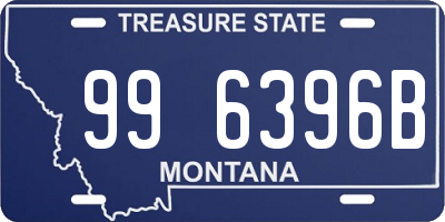 MT license plate 996396B