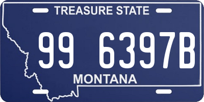 MT license plate 996397B