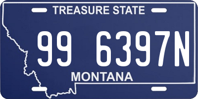 MT license plate 996397N