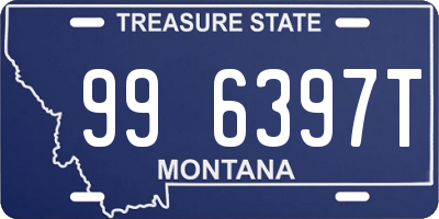 MT license plate 996397T