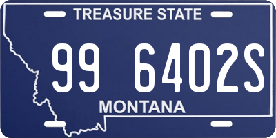 MT license plate 996402S