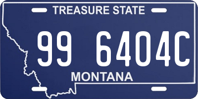 MT license plate 996404C