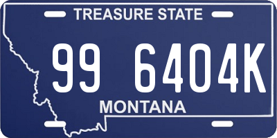 MT license plate 996404K