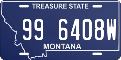 MT license plate 996408W