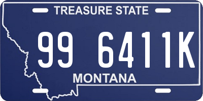 MT license plate 996411K