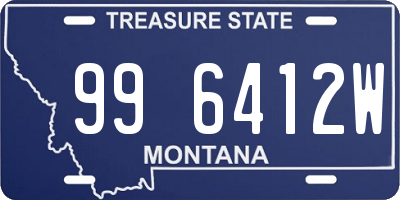 MT license plate 996412W