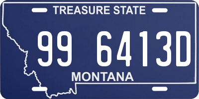 MT license plate 996413D