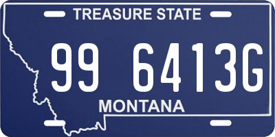 MT license plate 996413G