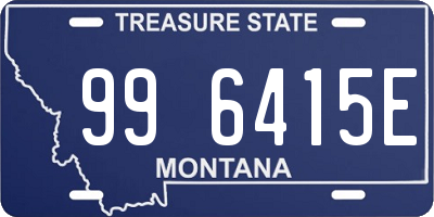 MT license plate 996415E