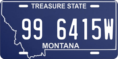 MT license plate 996415W