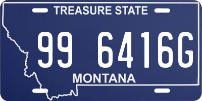 MT license plate 996416G