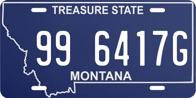 MT license plate 996417G