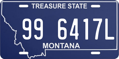 MT license plate 996417L