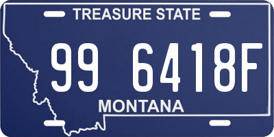 MT license plate 996418F