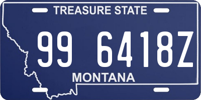 MT license plate 996418Z