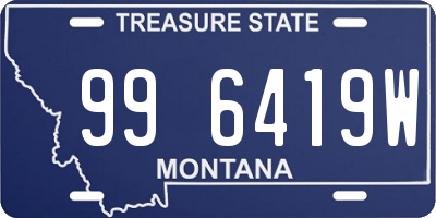 MT license plate 996419W