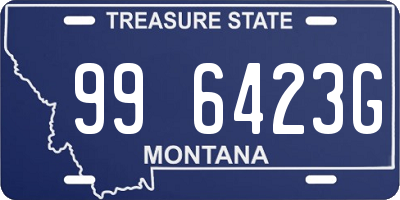 MT license plate 996423G