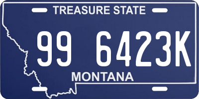 MT license plate 996423K