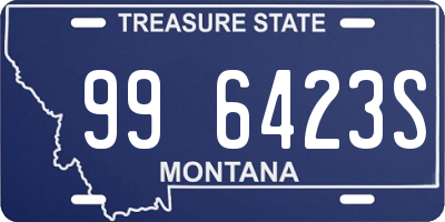 MT license plate 996423S