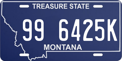 MT license plate 996425K