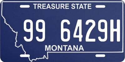 MT license plate 996429H