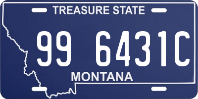 MT license plate 996431C