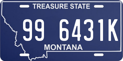 MT license plate 996431K