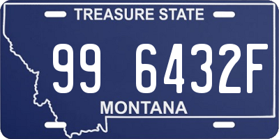 MT license plate 996432F