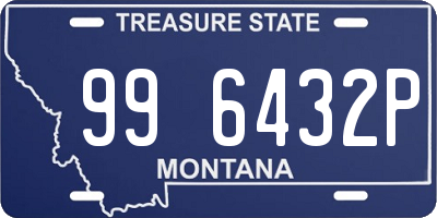 MT license plate 996432P