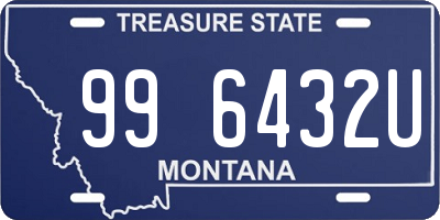 MT license plate 996432U