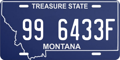 MT license plate 996433F