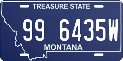 MT license plate 996435W