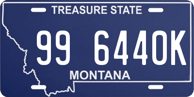 MT license plate 996440K