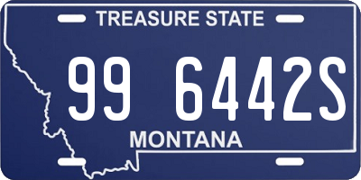 MT license plate 996442S