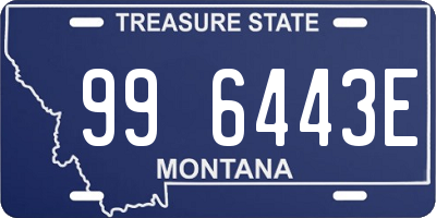 MT license plate 996443E