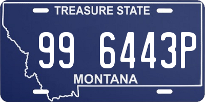 MT license plate 996443P