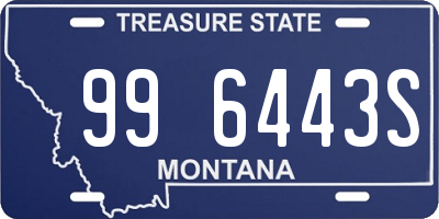 MT license plate 996443S