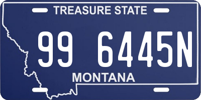 MT license plate 996445N