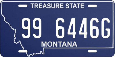 MT license plate 996446G