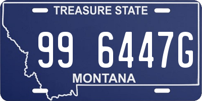 MT license plate 996447G