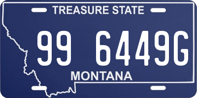 MT license plate 996449G