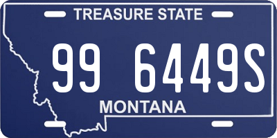 MT license plate 996449S