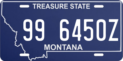 MT license plate 996450Z