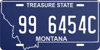 MT license plate 996454C