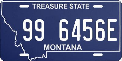 MT license plate 996456E