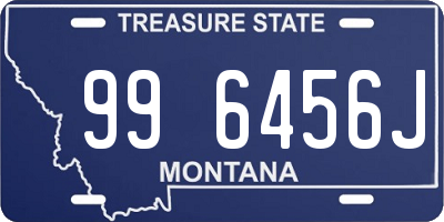 MT license plate 996456J